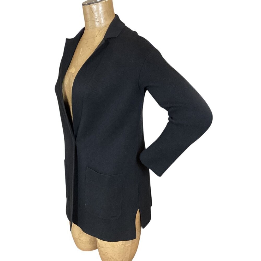 Talbots Patch Pocket Long Sweater 1-Button Blazer… - image 5